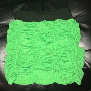 Neon green skirt
